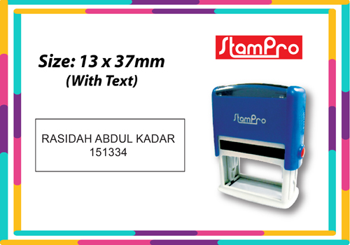 Self Inking Stamp 020 Size: (13mm x 37mm)