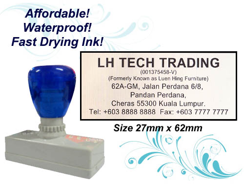 Flash Stamp Size: (27mm x 62mm)