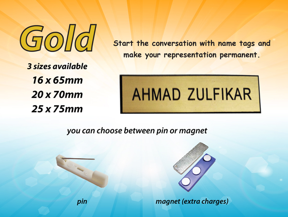 Gold Nametag