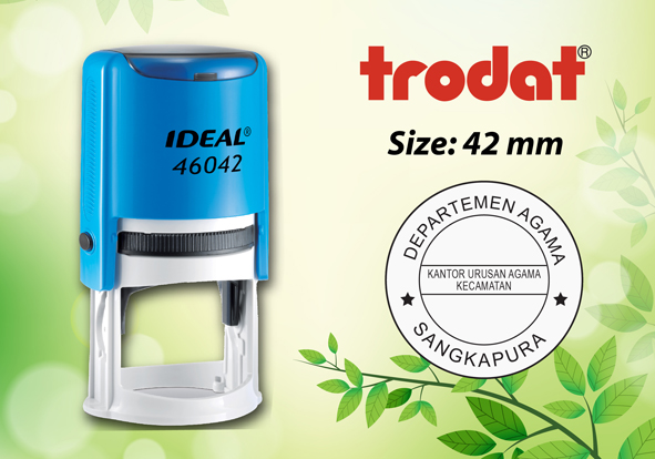 Trodat Round Self Inking Size: (42mm x 42mm)  