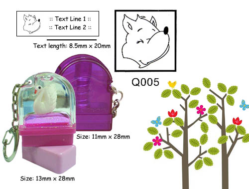 Q005 Stamp Size: 13mm x 28mm
(8.5 x 20)