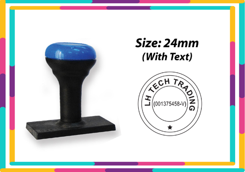 N7 Round Rubber Stamp R27
Size: (24mm x 24mm)