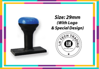 N8 Round Rubber  Stamp R32 
Size: (29mm x 29mm)  