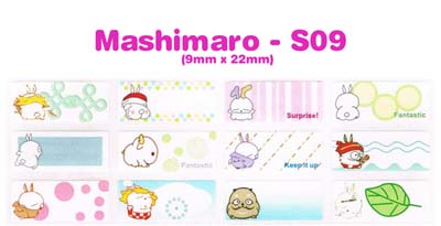 S09 100 pcs Mashimaro Sticker: (9mm x 22mm)