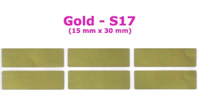 S17 100 pcs Gold Sticker:(15mm x 30mm)