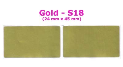 S18 100 pcs Gold Sticker:(24mm x 45mm)