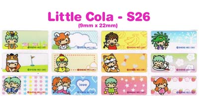 S26 100 pcs Little Cola Sticker: (9mm x 22mm)