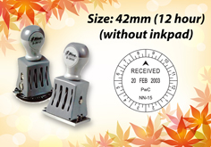 12-Hour Dater Size: (42mm x 42mm)  