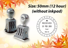 12-Hour Dater Size: (50mm x 50mm)  