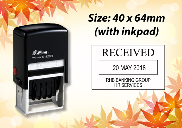 Self Inking Dater Size: (40mm x 64mm)