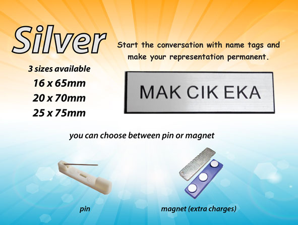 Silver Nametag