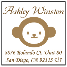 SR010 Self Return Address - Monkey(38mmx38mm)