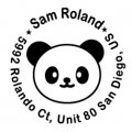 SR009 Self Return Address - Bear(38mm)  